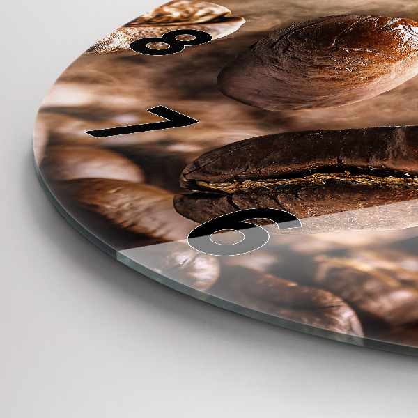 Zegar okrągły Ziarna kawy