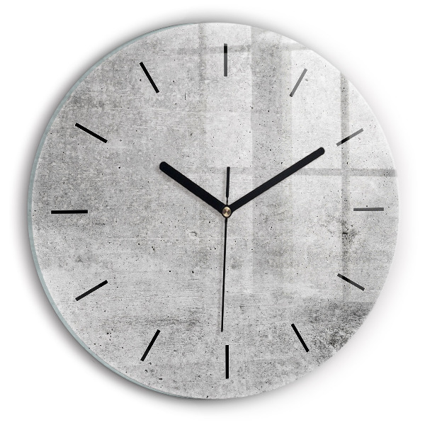 Zegar okrągły z nadrukiem Surowa ściana