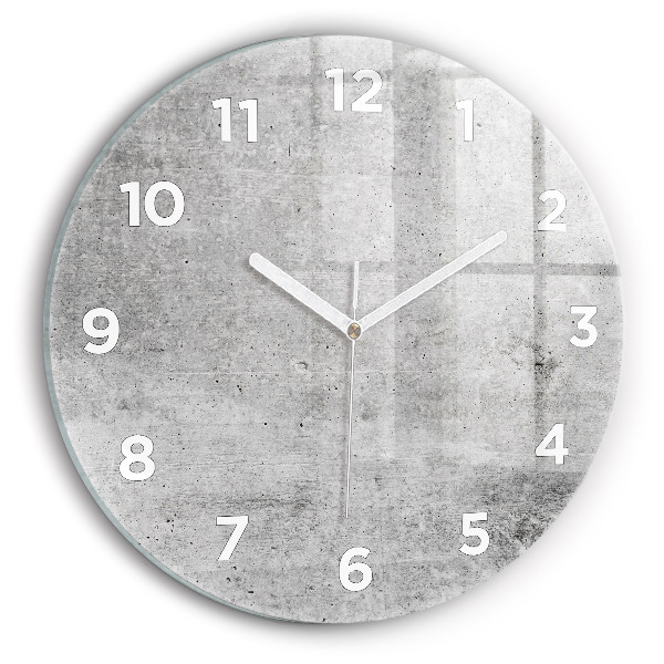 Zegar okrągły z nadrukiem Surowa ściana