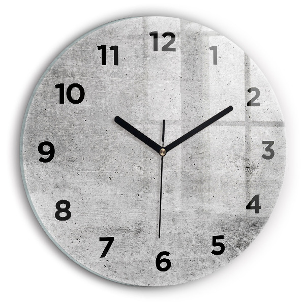 Zegar okrągły z nadrukiem Surowa ściana