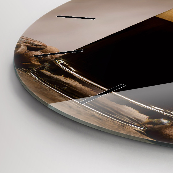 Zegar okrągły z nadrukiem Kubek kawy