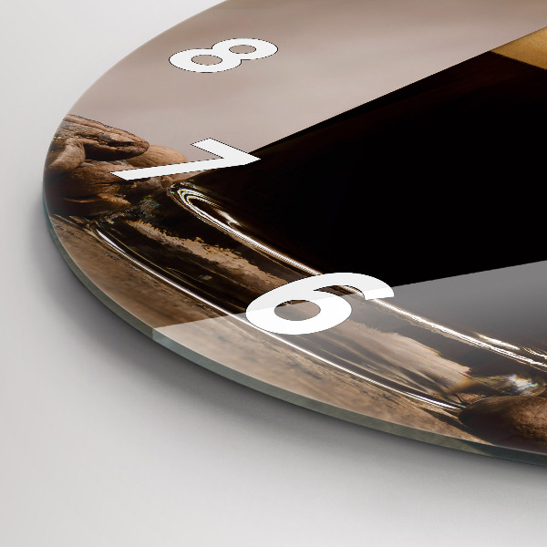 Zegar okrągły z nadrukiem Kubek kawy