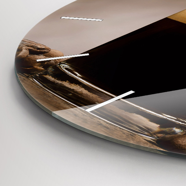 Zegar okrągły z nadrukiem Kubek kawy