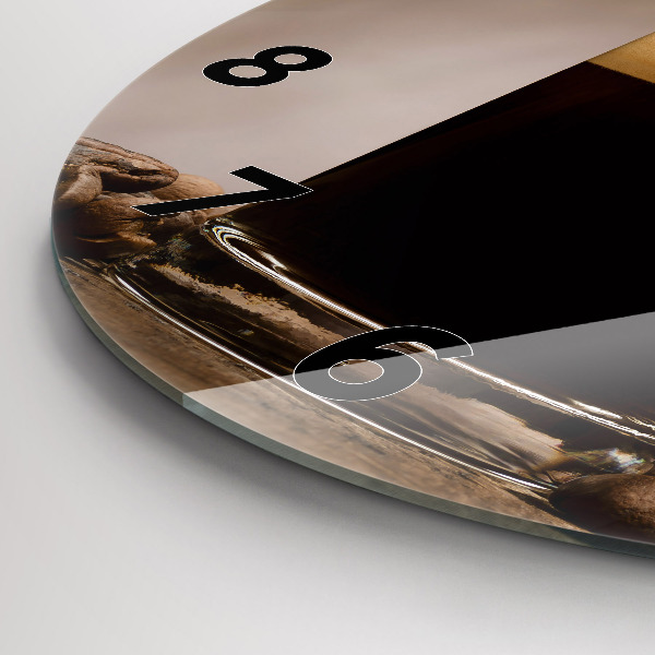 Zegar okrągły z nadrukiem Kubek kawy