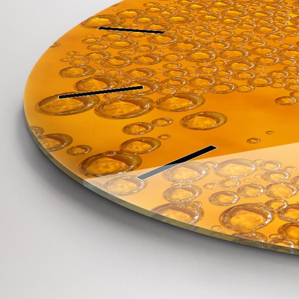 Zegar okrągły z nadrukiem Piwo z pianką