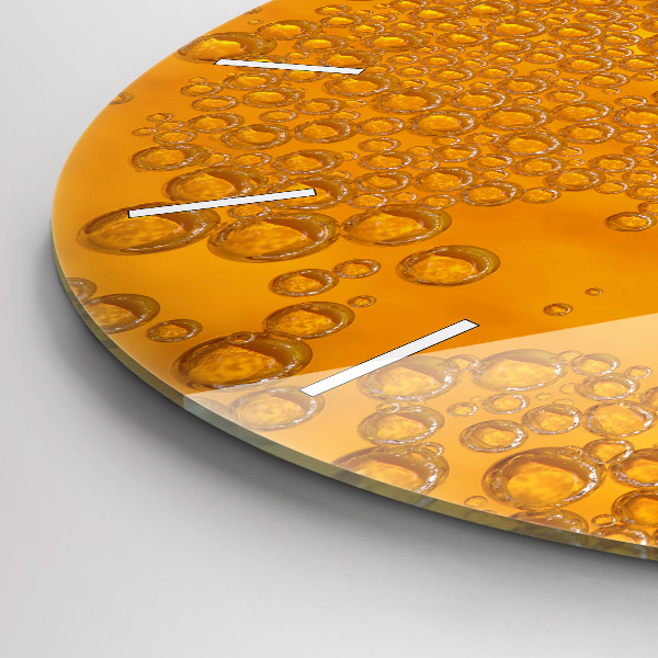 Zegar okrągły z nadrukiem Piwo z pianką