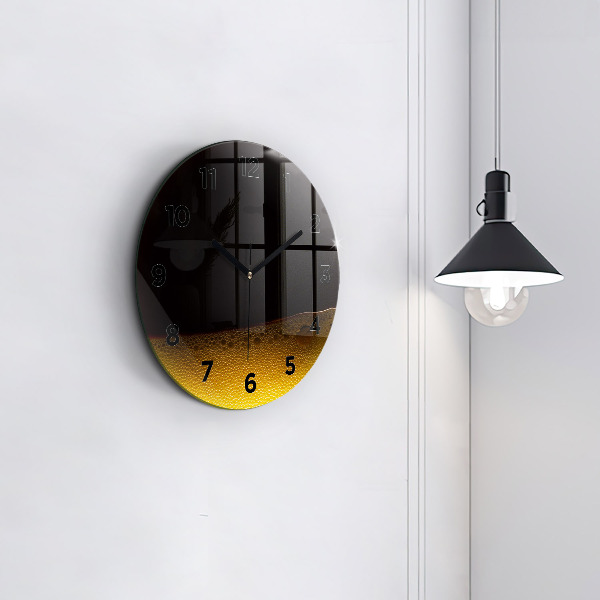 Zegar okrągły z nadrukiem Sok pomarańczowy