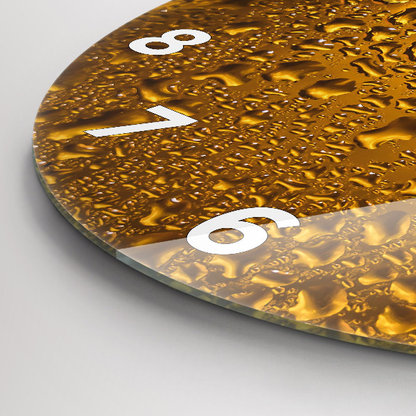 Zegar okrągły z nadrukiem Kufel piwa