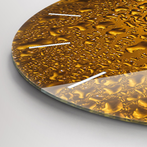 Zegar okrągły z nadrukiem Kufel piwa