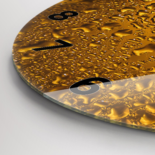 Zegar okrągły z nadrukiem Kufel piwa