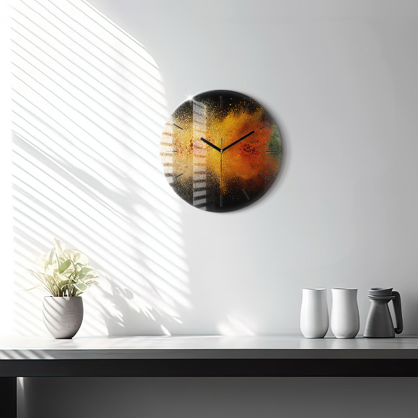 Zegar okrągły z nadrukiem Rozsypane przyprawy