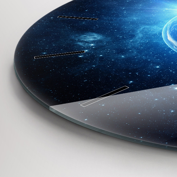 Zegar szklany okrągły Ziemia i galaktyka – NASA