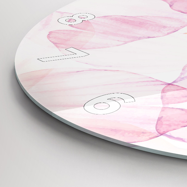 Zegar ścienny okrągły Akwarelowe płatki