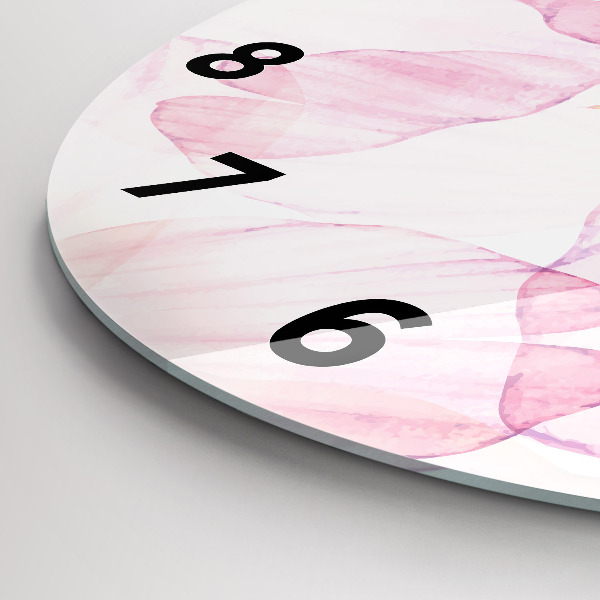 Zegar ścienny okrągły Akwarelowe płatki