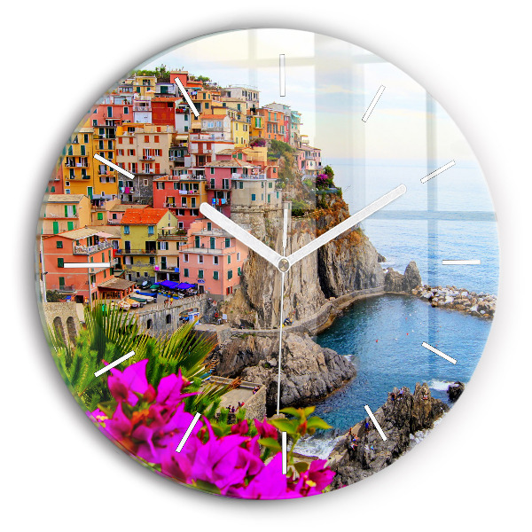 Zegar ścienny okrągły Wybrzeże Cinque Terre