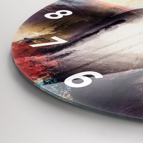 Zegar ścienny okrągły Abstrakcja portret kobiety