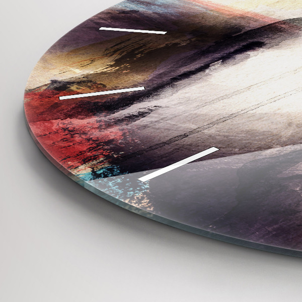 Zegar ścienny okrągły Abstrakcja portret kobiety