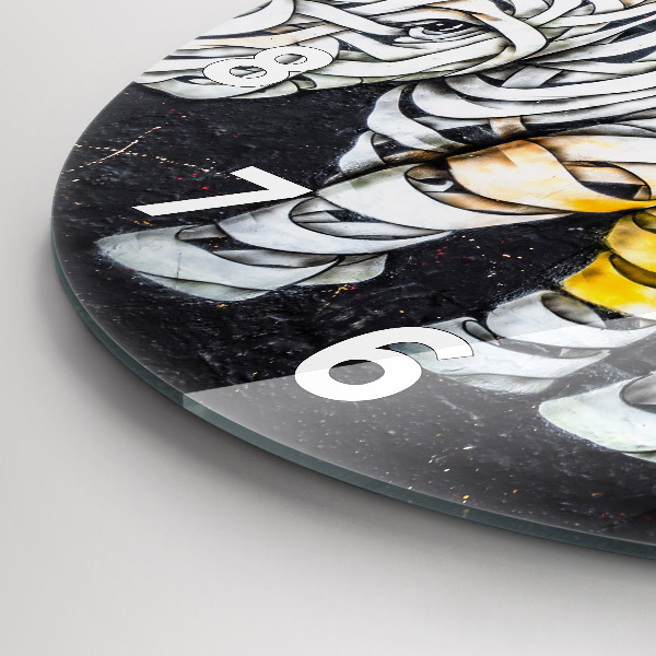 Zegar ścienny okrągły Abstrakcyjny nosorożec