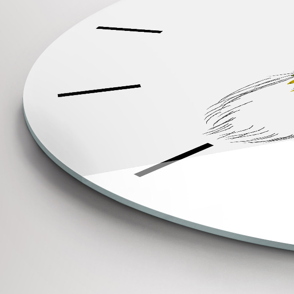 Zegar ścienny okrągły Kolorowa głowa jelenia