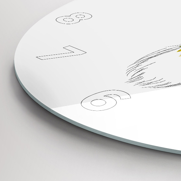 Zegar ścienny okrągły Kolorowa głowa jelenia