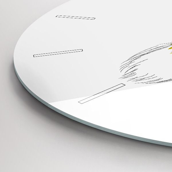 Zegar ścienny okrągły Kolorowa głowa jelenia