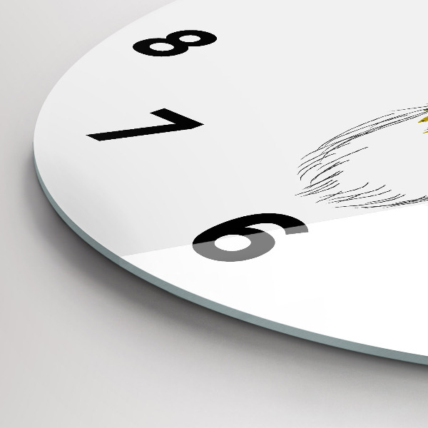 Zegar ścienny okrągły Kolorowa głowa jelenia