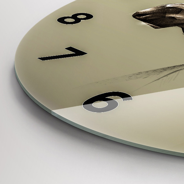 Zegar ścienny okrągły Graficzny łoś