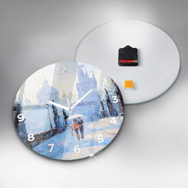 Zegar okrągły Olejna sztuka