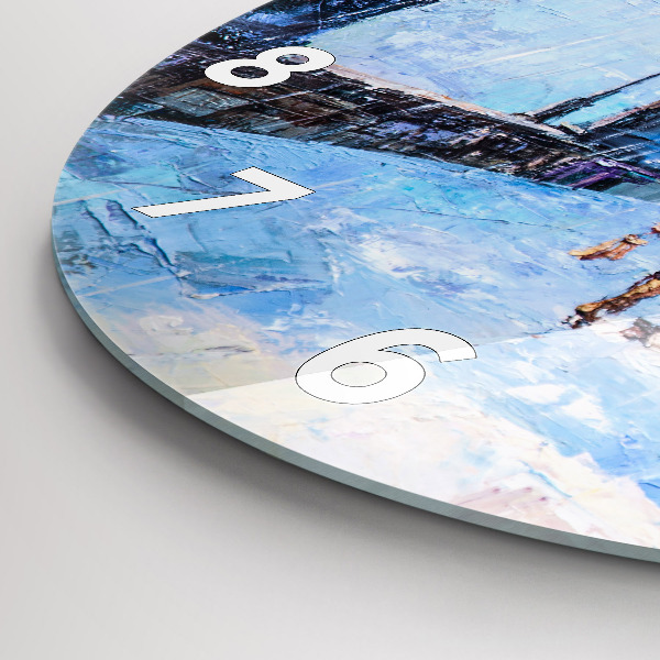 Zegar okrągły Olejna sztuka