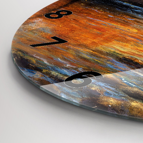 Zegar okrągły z nadrukiem Sztuka artystyczna