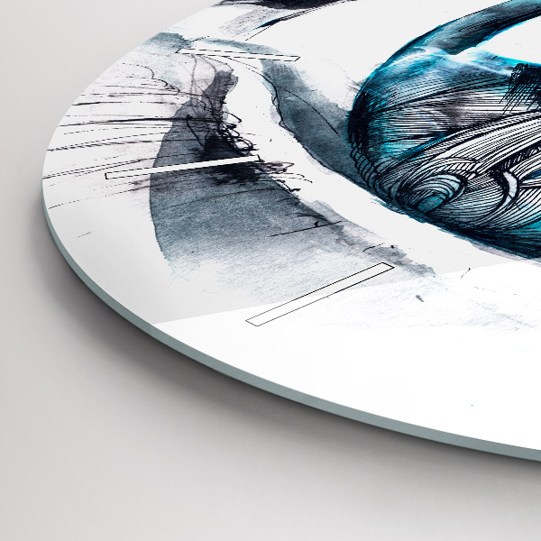 Zegar ścienny okrągły Ilustracja wilczy wzrok