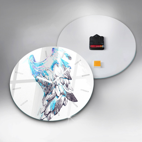 Zegar ścienny okrągły Imitacja ptasich skrzydeł