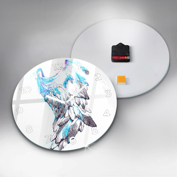 Zegar ścienny okrągły Imitacja ptasich skrzydeł