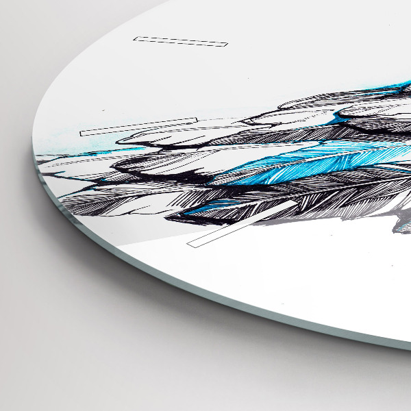 Zegar ścienny okrągły Imitacja ptasich skrzydeł