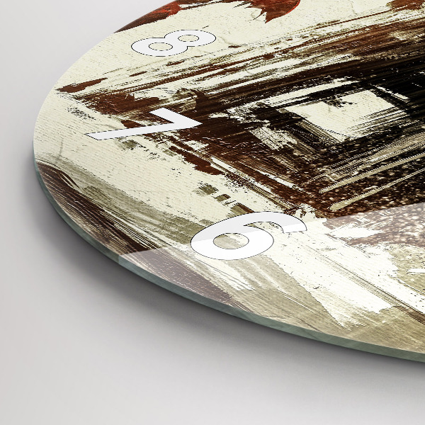 Zegar ścienny okrągły Kobieta w deszczowej nocy