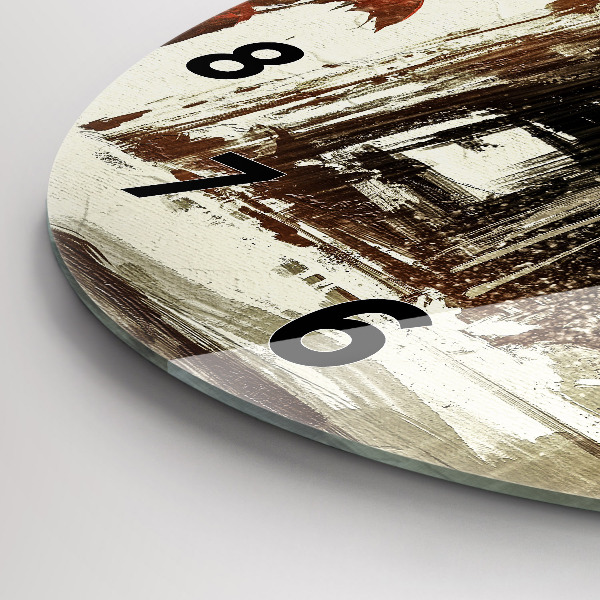 Zegar ścienny okrągły Kobieta w deszczowej nocy