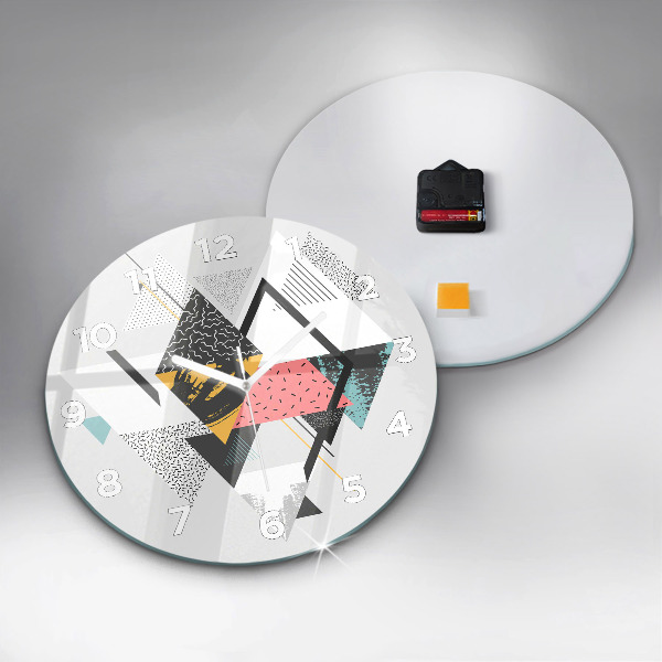 Zegar ścienny okrągły Wzór geometryczny