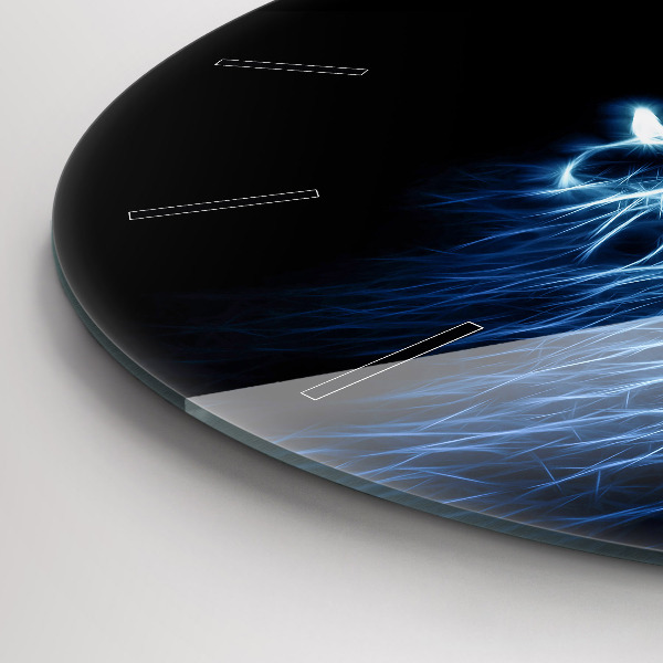 Zegar ścienny okrągły Dziki lew