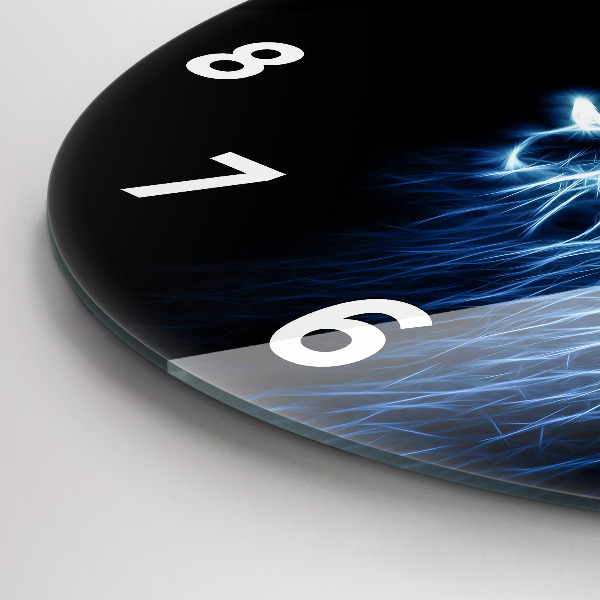 Zegar ścienny okrągły Dziki lew