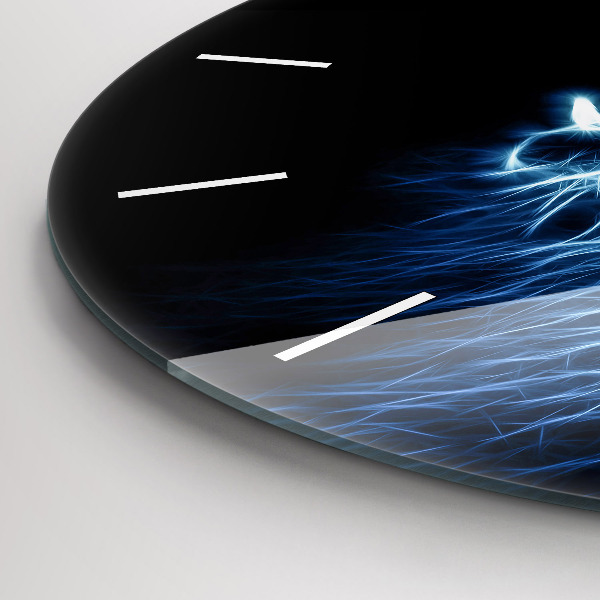 Zegar ścienny okrągły Dziki lew