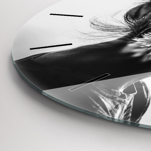 Zegar ścienny okrągły Portret kobiety