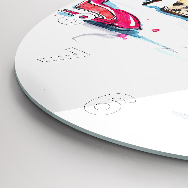 Zegar ścienny okrągły Element kobiecości