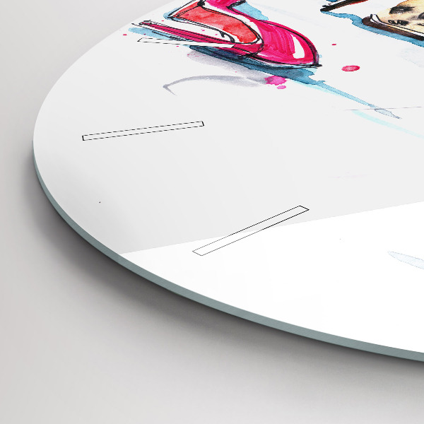 Zegar ścienny okrągły Element kobiecości