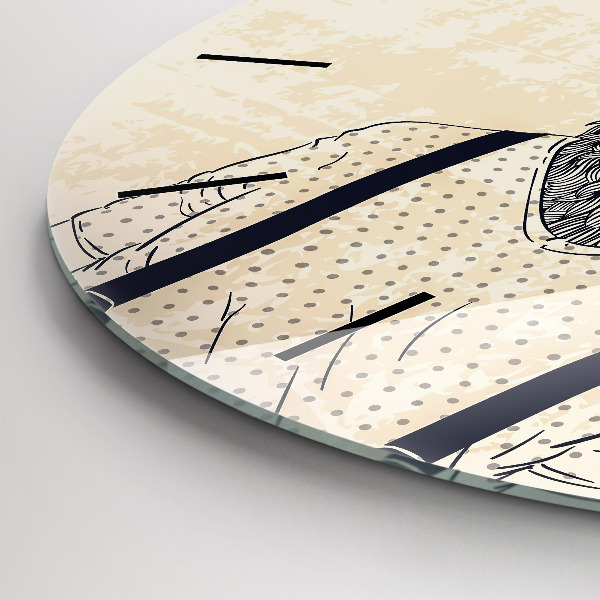 Zegar ścienny okrągły Abstrakcja jeleń