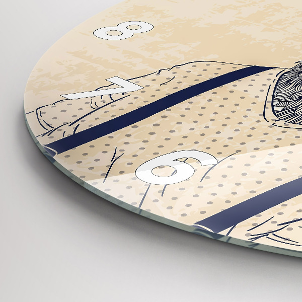 Zegar ścienny okrągły Abstrakcja jeleń