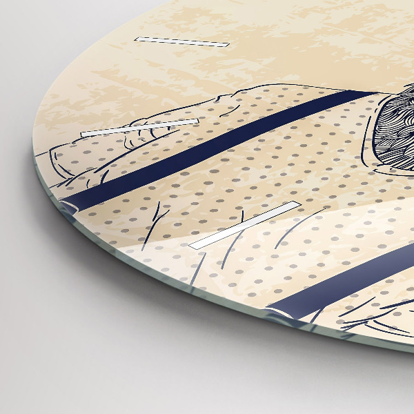 Zegar ścienny okrągły Abstrakcja jeleń