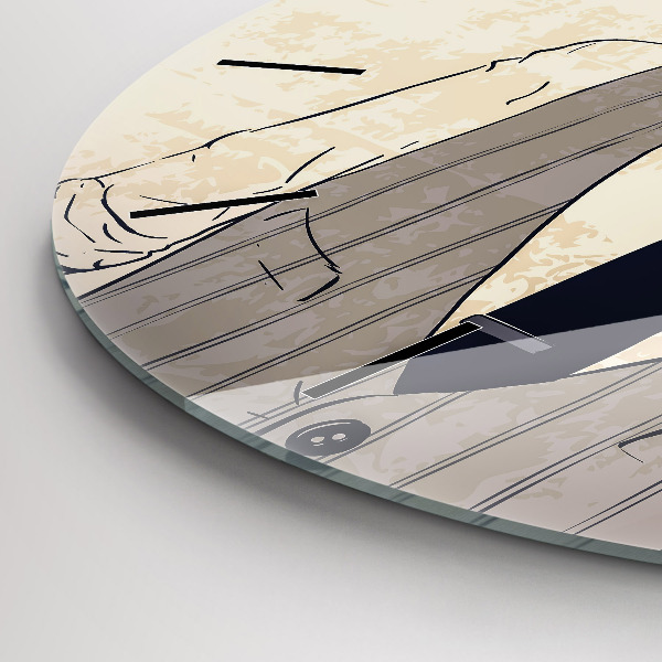 Zegar ścienny okrągły Mężczyzna z brodą