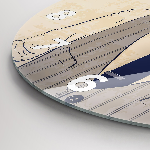 Zegar ścienny okrągły Mężczyzna z brodą