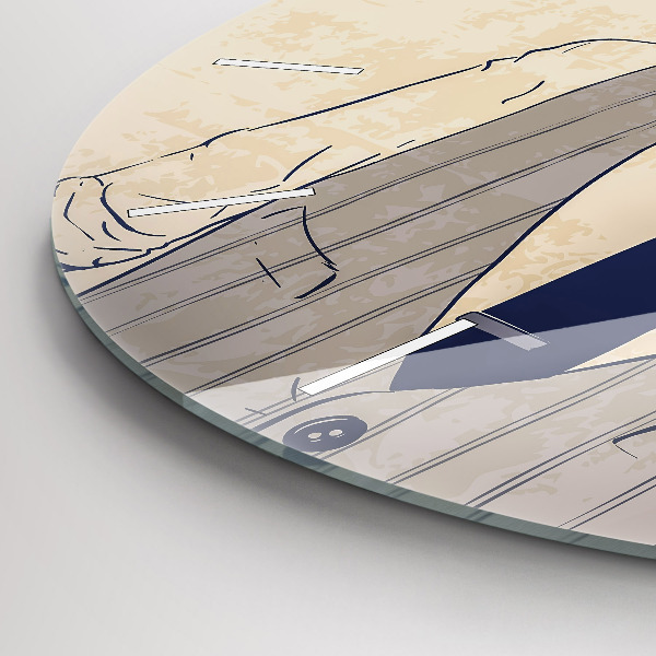 Zegar ścienny okrągły Mężczyzna z brodą