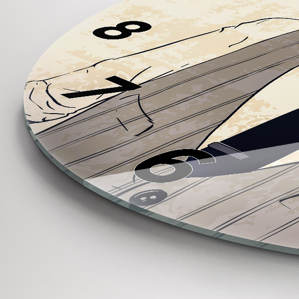 Zegar ścienny okrągły Mężczyzna z brodą